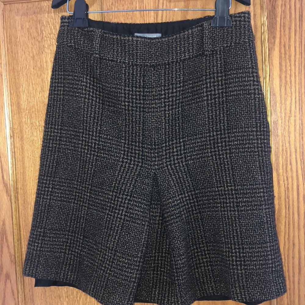 Ann Taylor Wool Plaid Skirt
